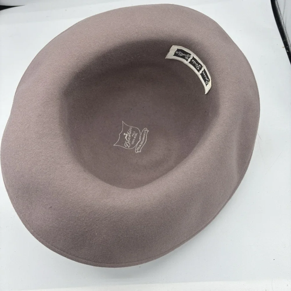 Bollman Co Hat‎ Womens Plum Purple Doeskin Felt Ladies 100% Wool Vintage